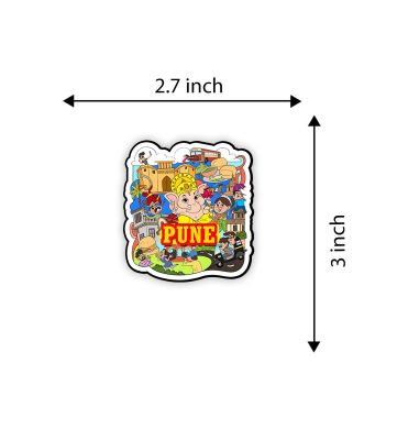 Pune Indian State Wooden Fridge Magnet Sticker Almirah, Refrigerator, Home & Kitchen Door Travel Souvenir & Gift Items Magnet